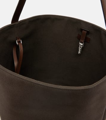N/S Park Large canvas and leather tote bag | The Row