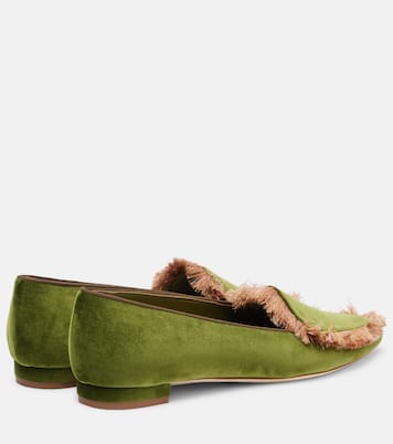 Agofran fringed velvet loafers | Manolo Blahnik