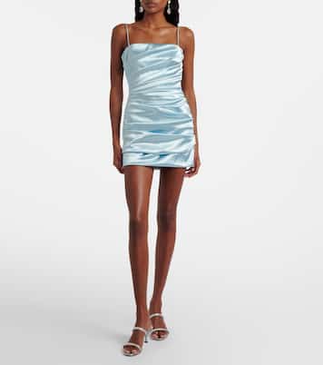 Vestido corto de satén drapeado | Dolce&Gabbana