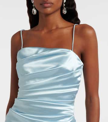 Vestido corto de satén drapeado | Dolce&Gabbana