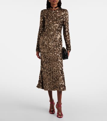 Midikleid mit Pailletten | Dolce&Gabbana