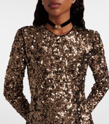 Midikleid mit Pailletten | Dolce&Gabbana