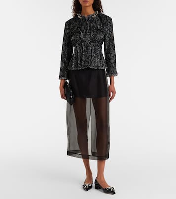 Auria bow-detail leather ballet flats | Jimmy Choo
