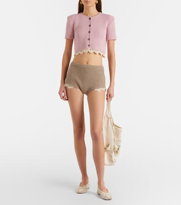 Crochet-trimmed cashmere top | Magda Butrym