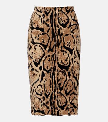 Snake-effect pencil skirt | Stella McCartney