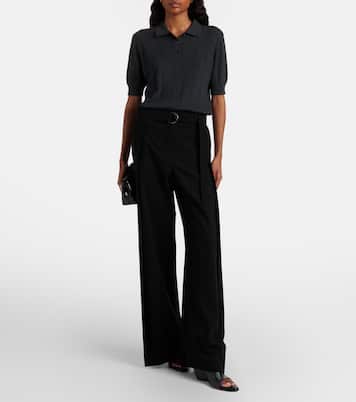 Cristine cotton and cashmere polo sweater | Lisa Yang