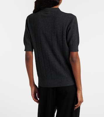 Cristine cotton and cashmere polo sweater | Lisa Yang