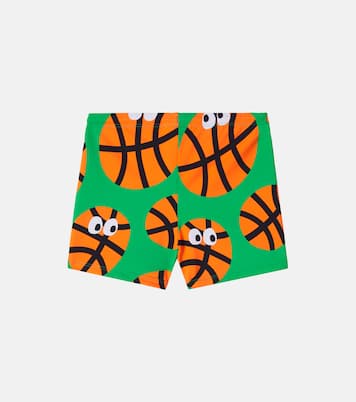 Basketballs printed swim trunks | Stella McCartney Kids