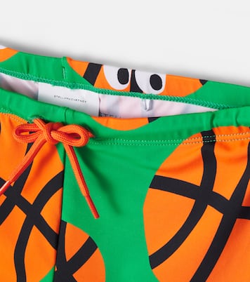 Basketballs printed swim trunks | Stella McCartney Kids