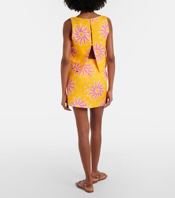 Chemena printed linen miniskirt | Cala de la Cruz