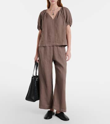 Pantalon ample Lola en lin | Velvet
