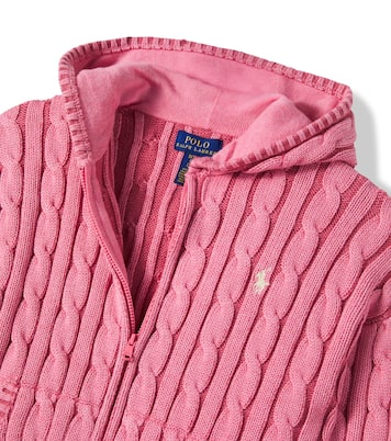 Sudadera trenzada de algodón con cremallera | Polo Ralph Lauren Kids