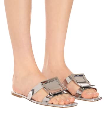 Sandali Bikiviv' in pelle metallizzata | Roger Vivier