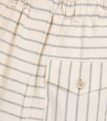 Pantalones de algodón a rayas | Brunello Cucinelli Kids