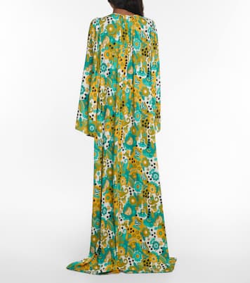 Printed silk-blend kaftan dress | Dolce&Gabbana
