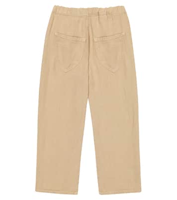 Hose Erodium aus Leinen | Caramel