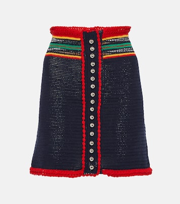 Mini-jupe en crochet de coton | Rabanne