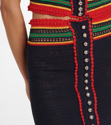 Mini-jupe en crochet de coton | Rabanne