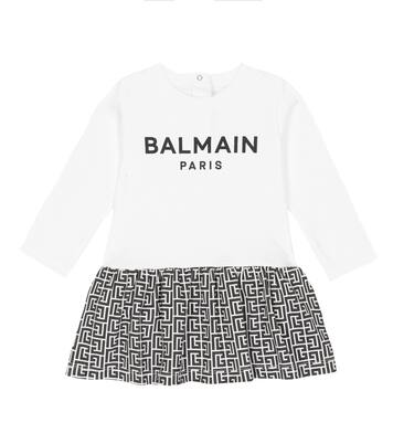 Baby cotton jersey dress | Balmain Kids