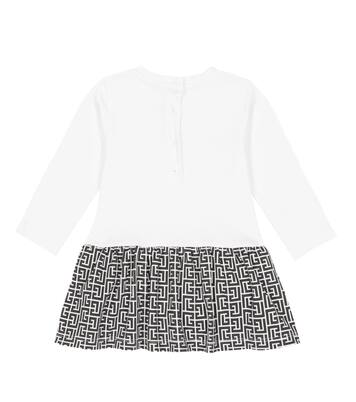 Baby cotton jersey dress | Balmain Kids