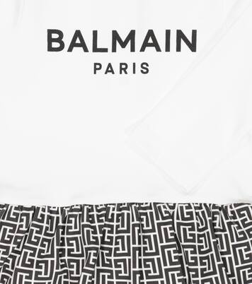 Baby cotton jersey dress | Balmain Kids