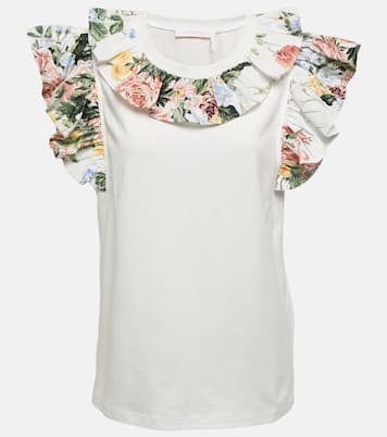Ruffle-trimmed cotton top | See By Chloé