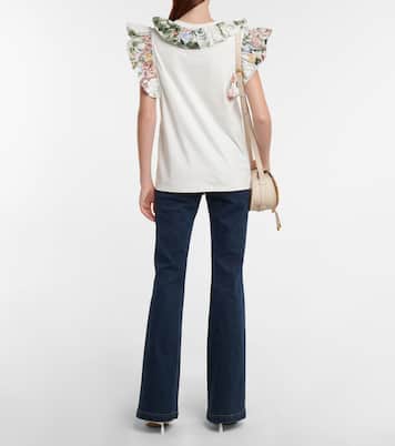Ruffle-trimmed cotton top | See By Chloé