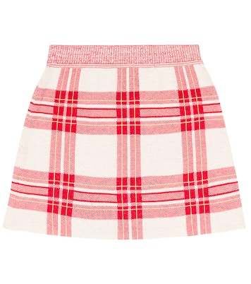 Lynx checked cotton skirt | The Animals Observatory