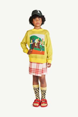 Lynx checked cotton skirt | The Animals Observatory