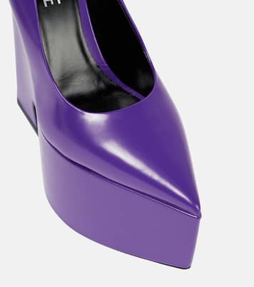 Tempest leather platform pumps | Versace