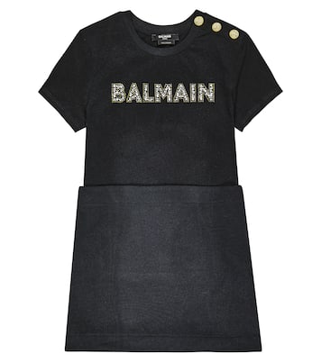 Kleid aus Baumwoll-Jersey | Balmain Kids