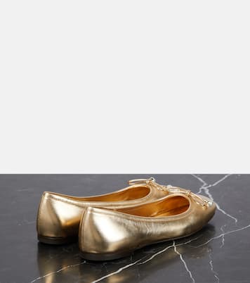 Ballerinas Elme aus Metallic-Leder | Jimmy Choo