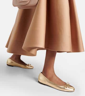 Ballerinas Elme aus Metallic-Leder | Jimmy Choo