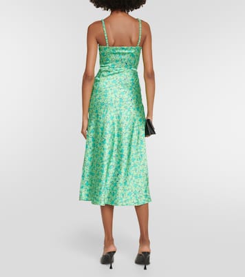 Floral satin midi dress | Rotate
