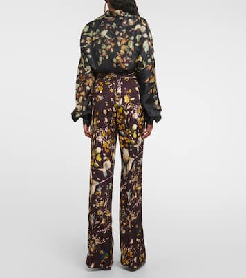 Pantaloni regular a vita alta con ricamo | Dries Van Noten