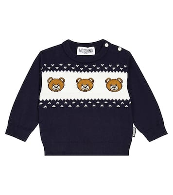 Baby - Pullover Teddy Bear a intarsio | Moschino Kids