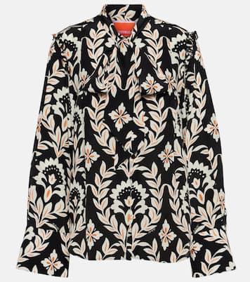 Blouse Ascot imprimée en crêpe de soie | La DoubleJ
