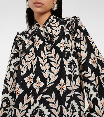 Blouse Ascot imprimée en crêpe de soie | La DoubleJ