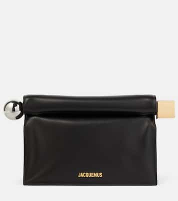 La Pochette Rond Carré leather clutch | Jacquemus