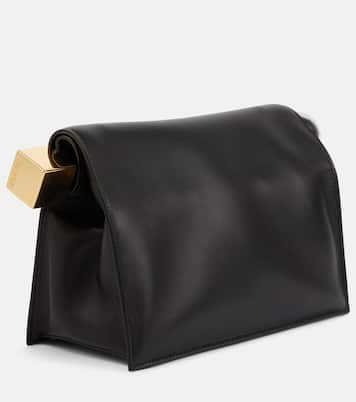La Pochette Rond Carré leather clutch | Jacquemus