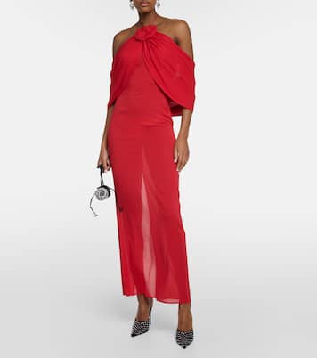 Floral-appliqué silk blend gown | Magda Butrym