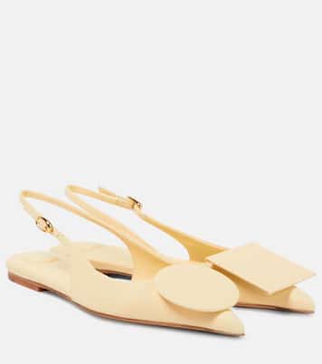 Les Slingbacks Duelo Plates leather slingback flats | Jacquemus