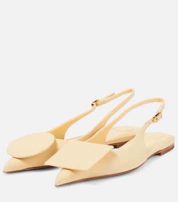Les Slingbacks Duelo Plates leather slingback flats | Jacquemus