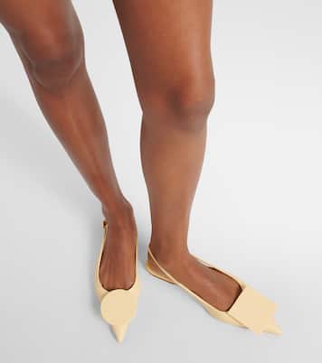 Les Slingbacks Duelo Plates leather slingback flats | Jacquemus