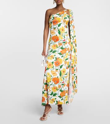 Caped one-shoulder cady gown | Stella McCartney
