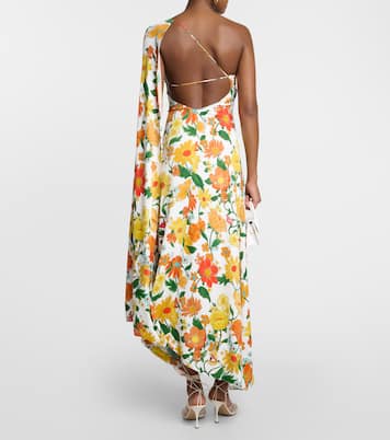 Caped one-shoulder cady gown | Stella McCartney