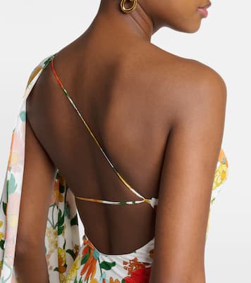 Caped one-shoulder cady gown | Stella McCartney
