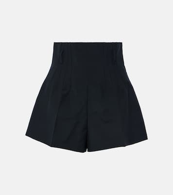 High-rise wool and mohair shorts | Prada