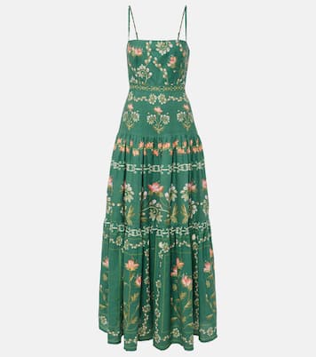 Maxikleid Lima Esmeralda aus Leinen | Agua by Agua Bendita