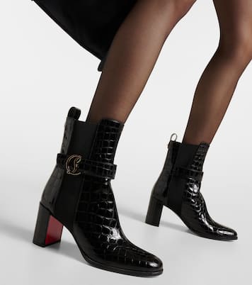 CL croc-effect leather ankle boots | Christian Louboutin